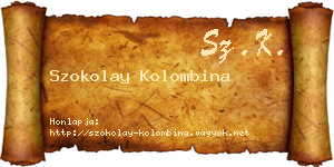 Szokolay Kolombina névjegykártya